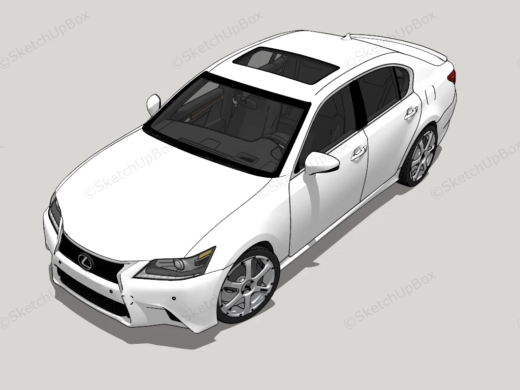 Lexus GS 300 sketchup model preview - SketchupBox