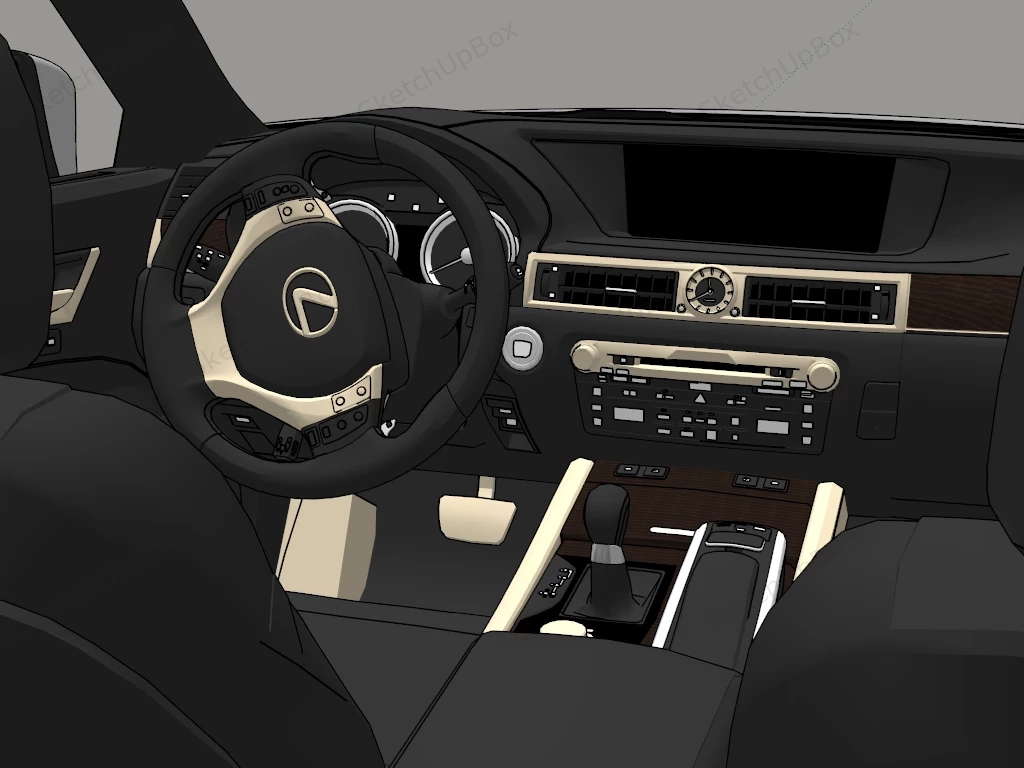 Lexus GS 300 sketchup model preview - SketchupBox