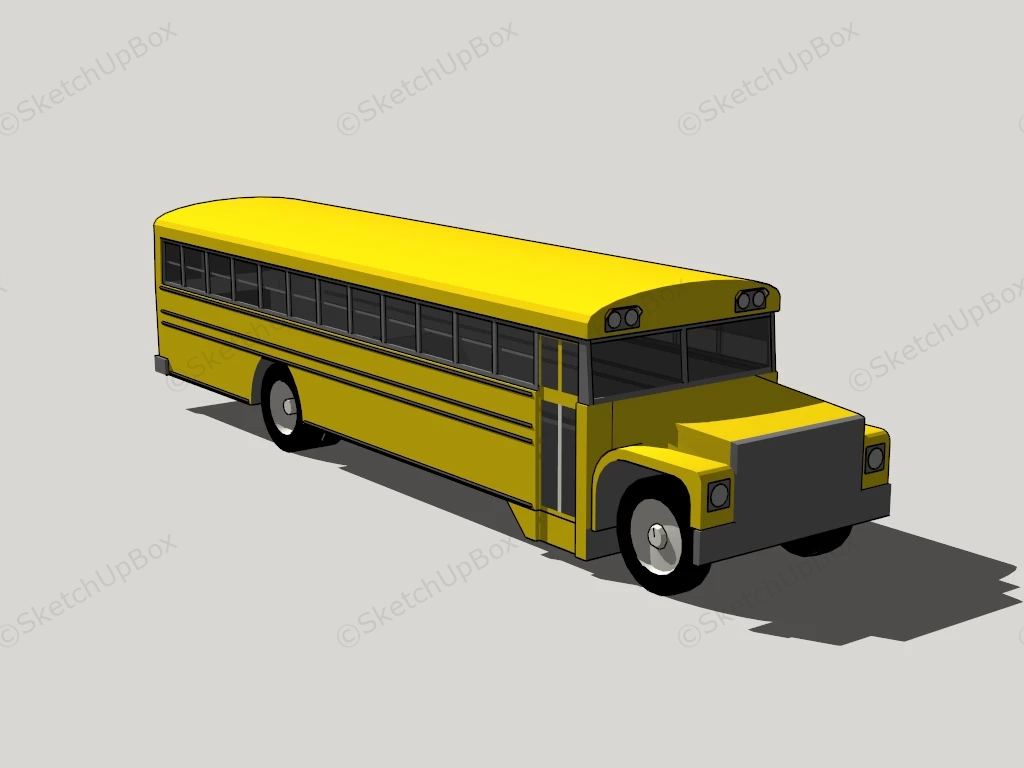 School Bus sketchup model preview - SketchupBox