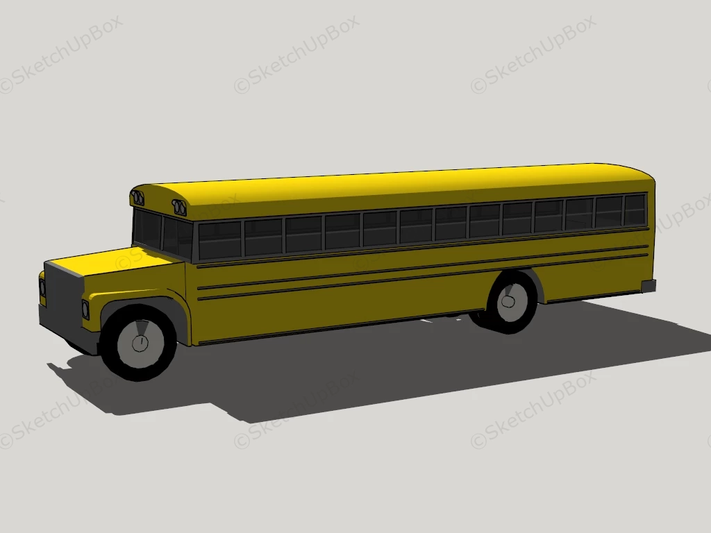 School Bus sketchup model preview - SketchupBox