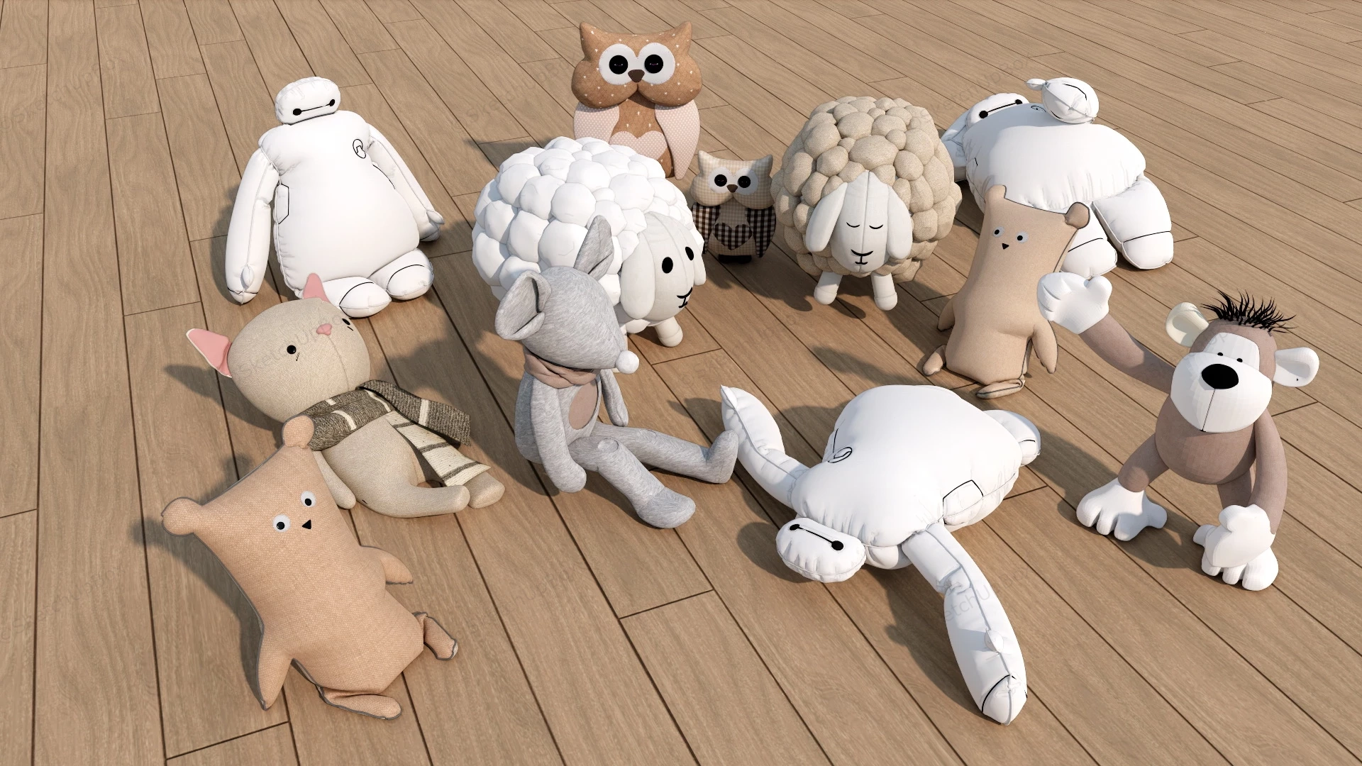 Stuffed Animal Toys sketchup model preview - SketchupBox