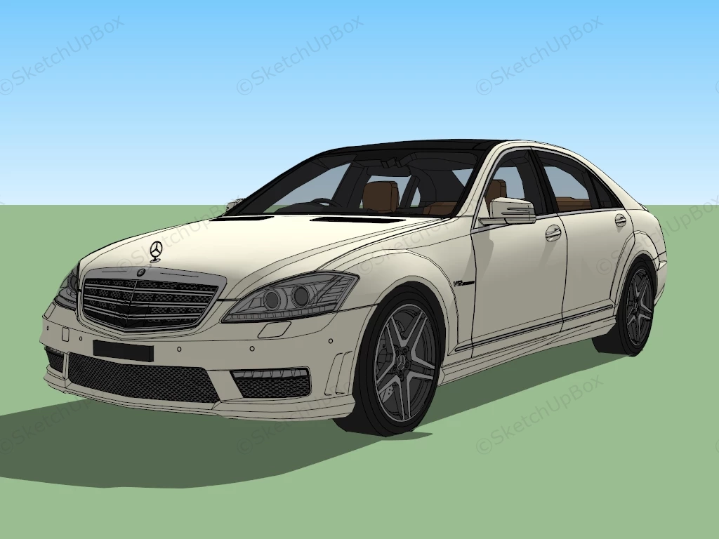 Mercedes Benz S65 AMG Sedan sketchup model preview - SketchupBox