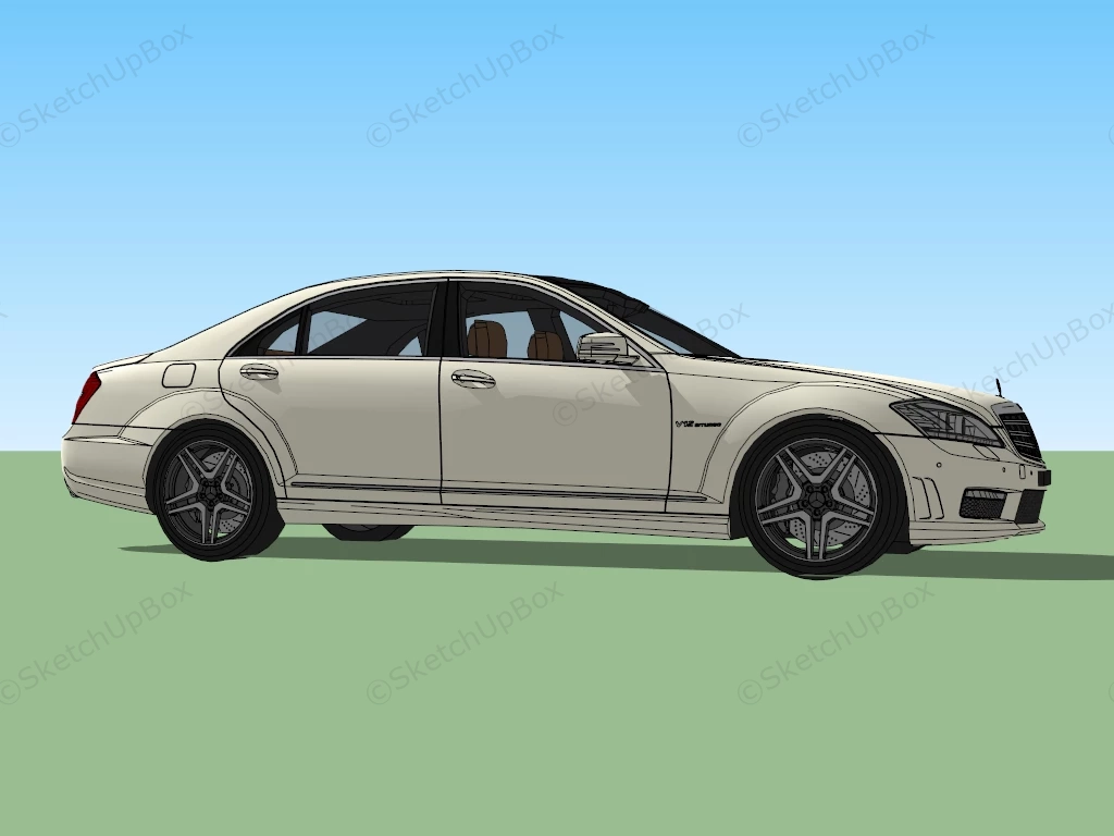 Mercedes Benz S65 AMG Sedan sketchup model preview - SketchupBox