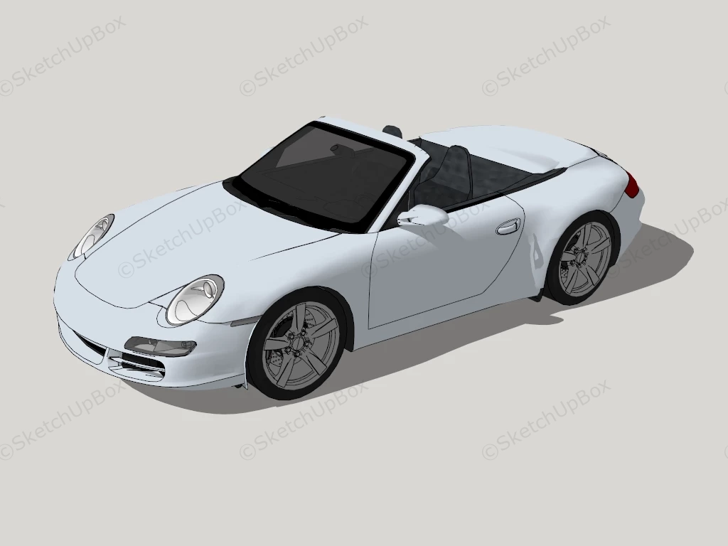 Porsche 911 Convertible sketchup model preview - SketchupBox