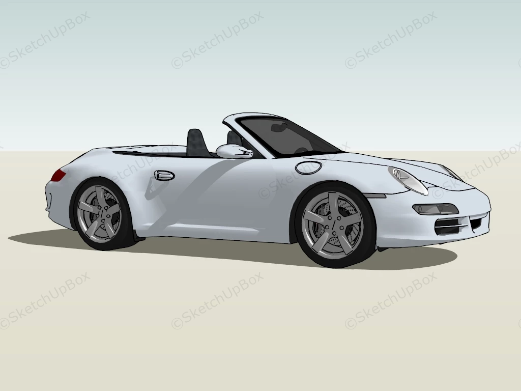 Porsche 911 Convertible sketchup model preview - SketchupBox