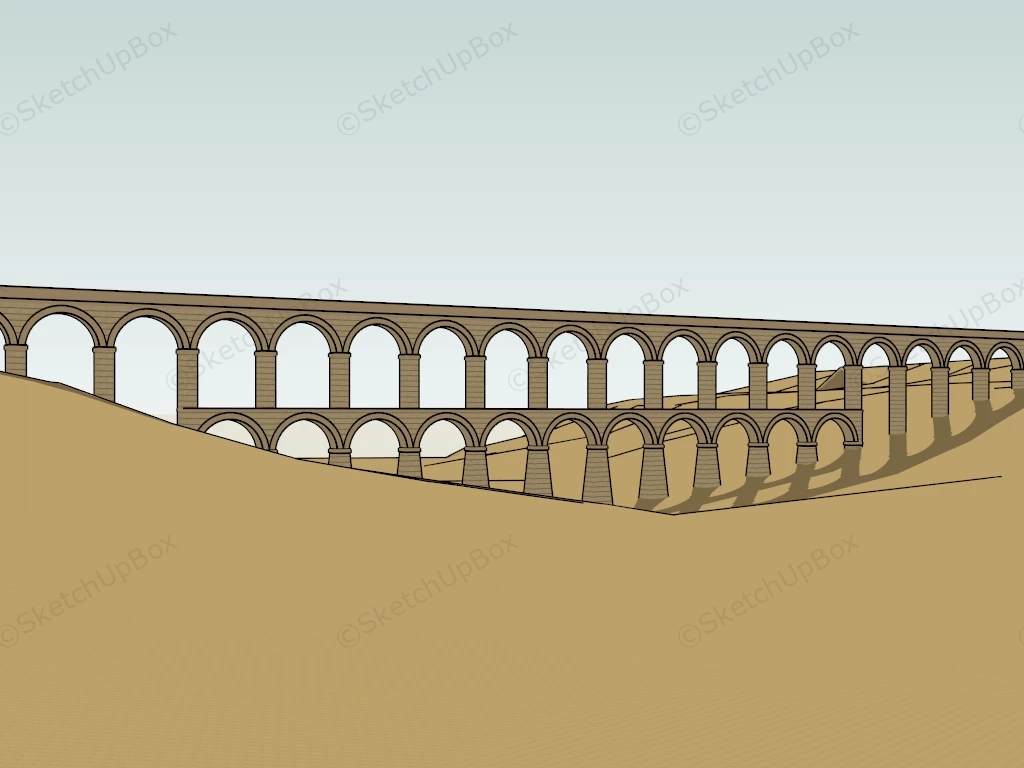 Roman Aqueduct sketchup model preview - SketchupBox