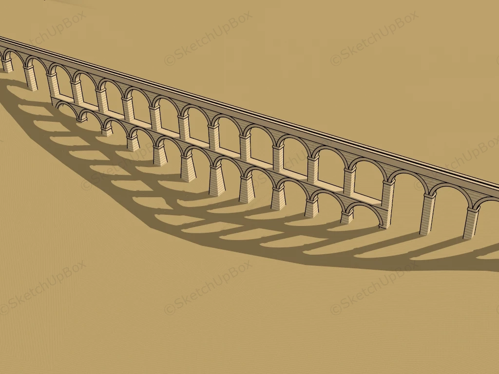 Roman Aqueduct sketchup model preview - SketchupBox