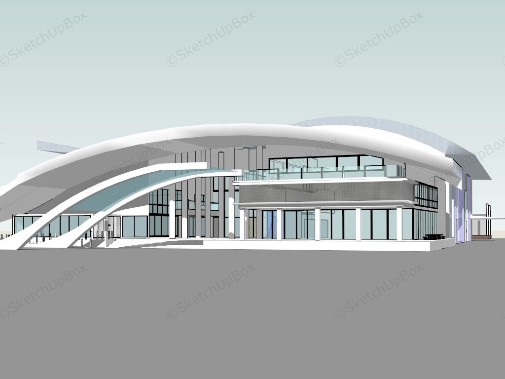 Exhibition Complex Architecture Concept sketchup model preview - SketchupBox