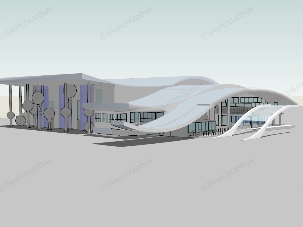 Exhibition Complex Architecture Concept sketchup model preview - SketchupBox