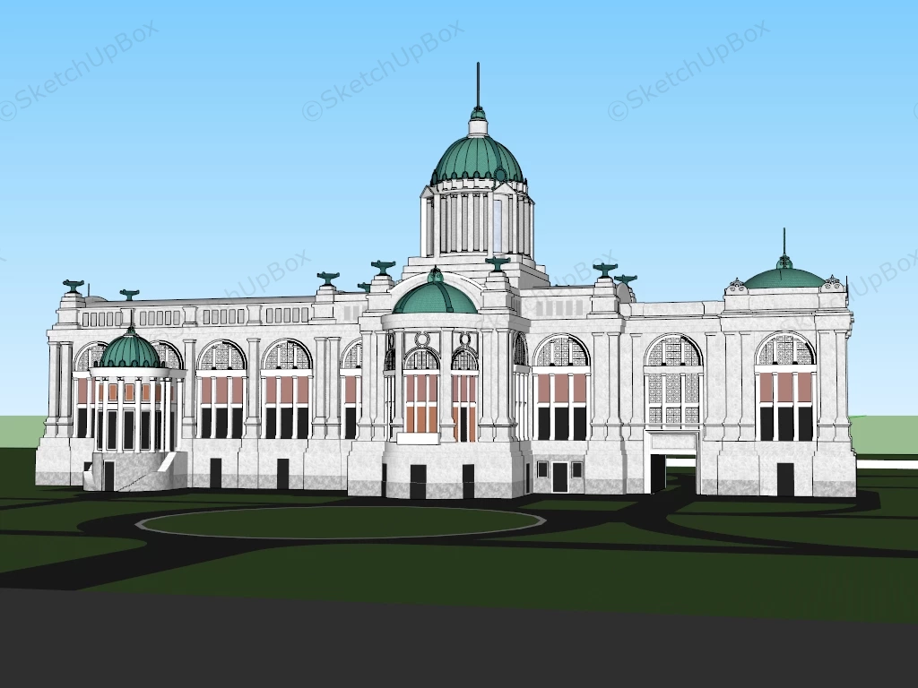 Ananta Samakhom Throne Hall sketchup model preview - SketchupBox