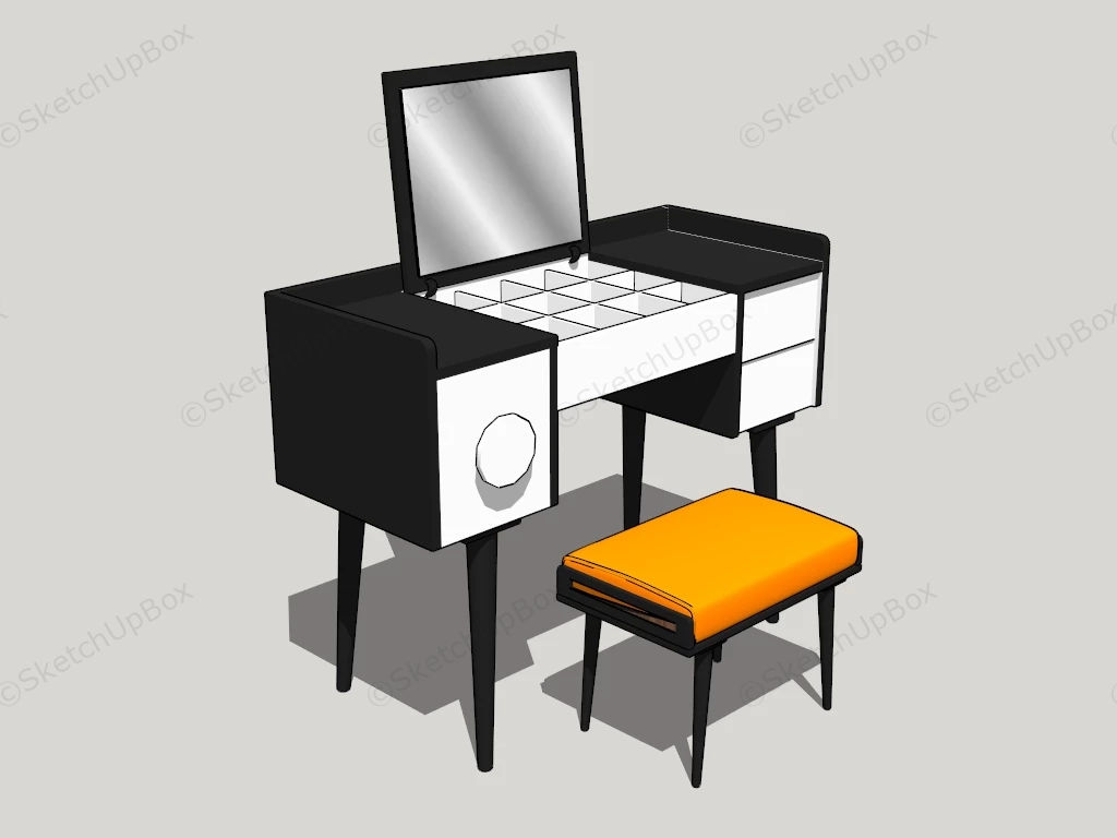 Simple Dressing Table sketchup model preview - SketchupBox