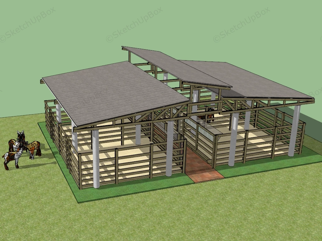 Sheep Shed Design sketchup model preview - SketchupBox