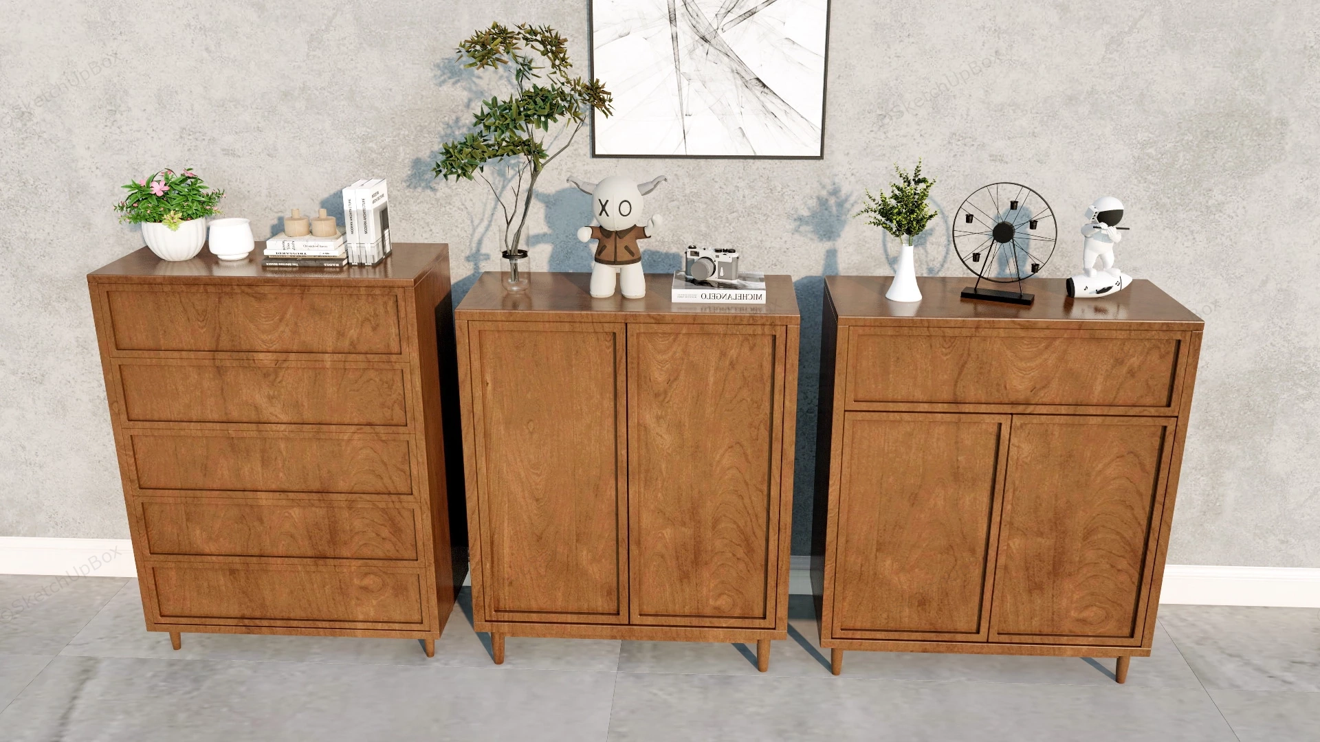 Small Sideboards And Dresser sketchup model preview - SketchupBox