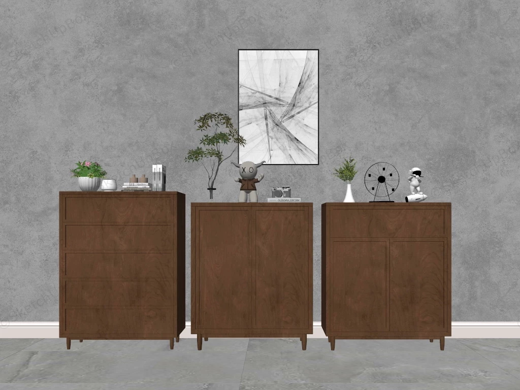 Small Sideboards And Dresser sketchup model preview - SketchupBox