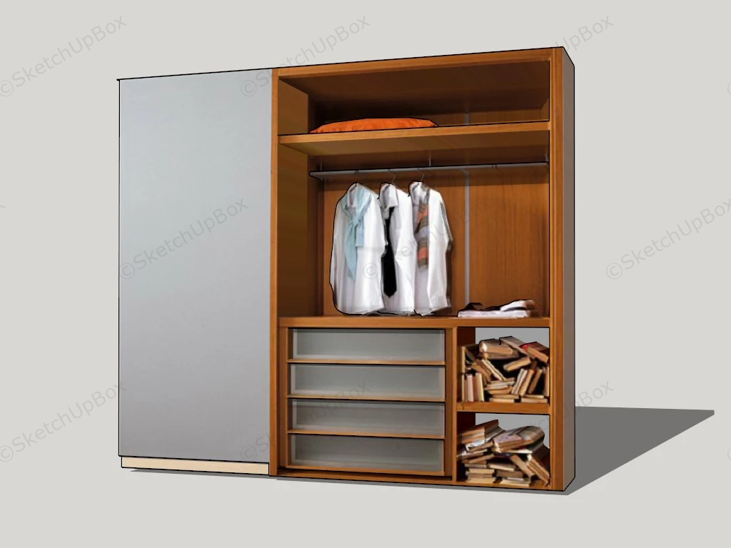 Wardrobe Storage Cabinet sketchup model preview - SketchupBox