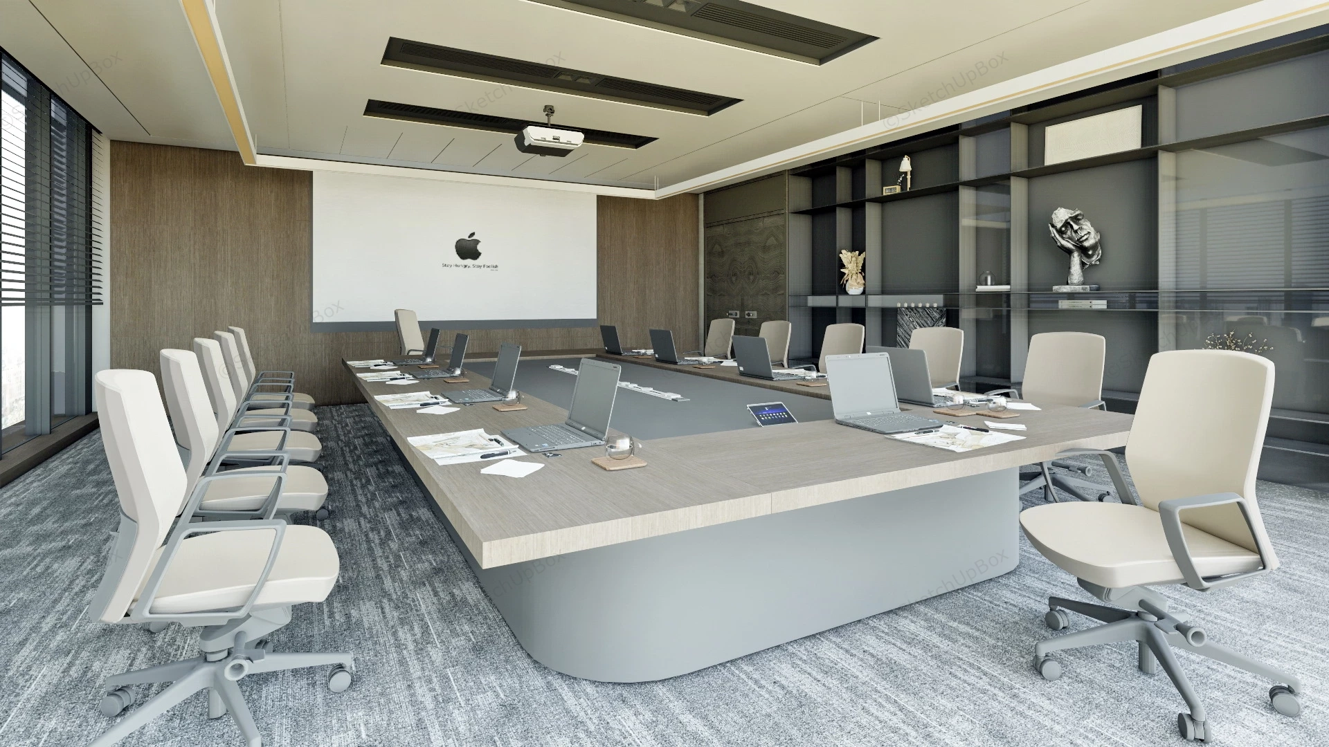 Executive Board Room Design sketchup model preview - SketchupBox