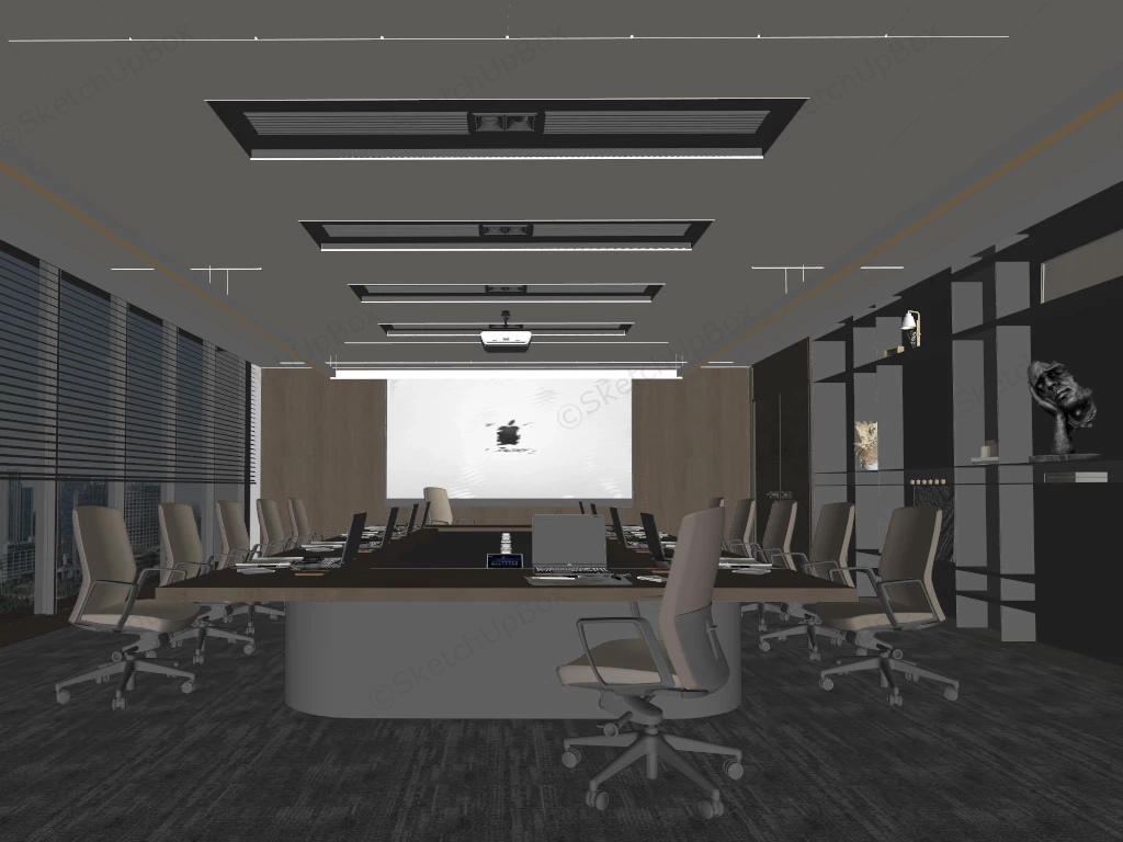 Executive Board Room Design sketchup model preview - SketchupBox