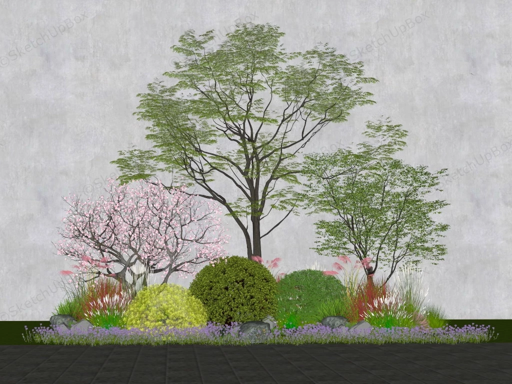 Shade Garden Plant Ideas sketchup model preview - SketchupBox