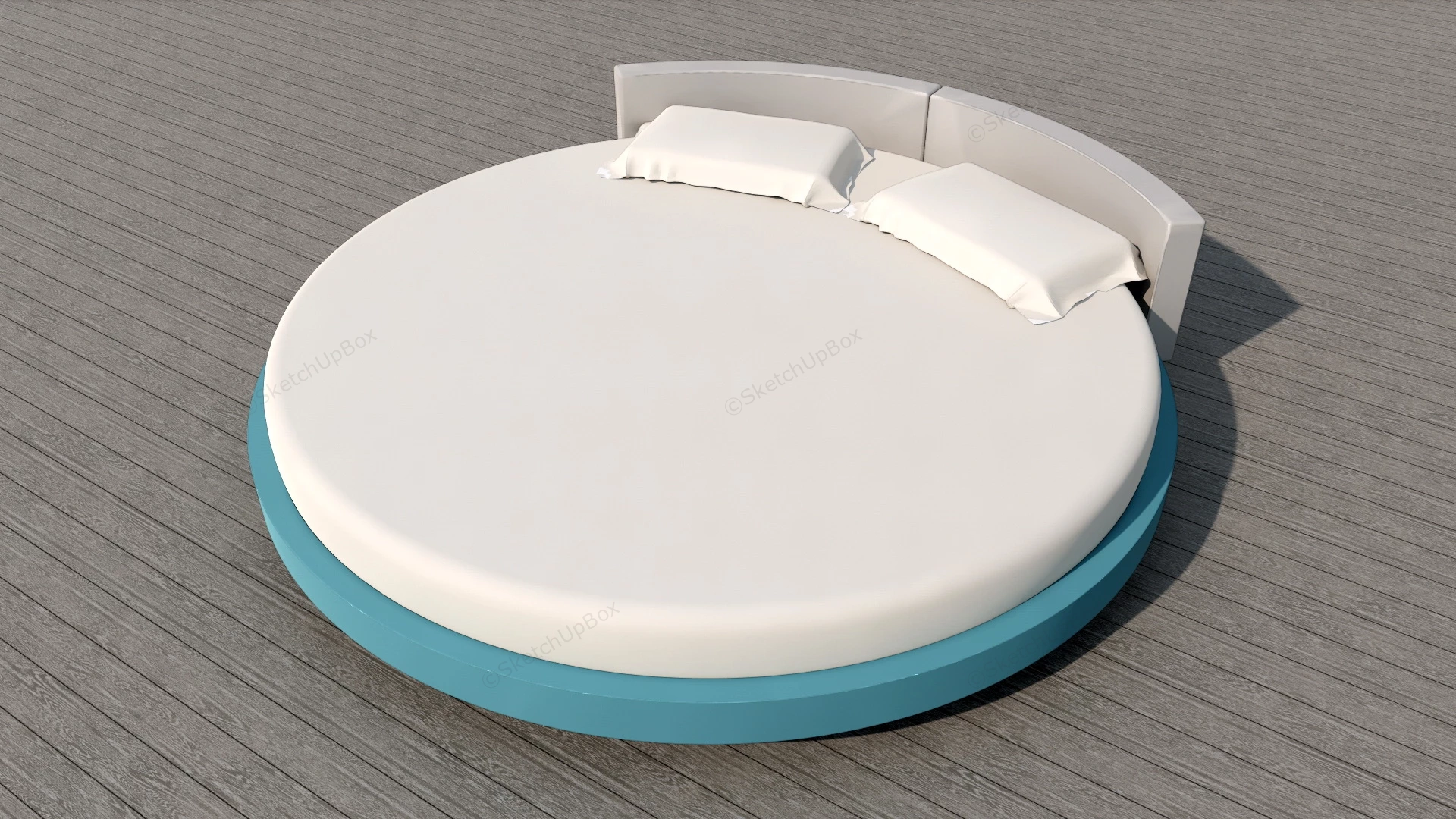 Round Platform Bed sketchup model preview - SketchupBox