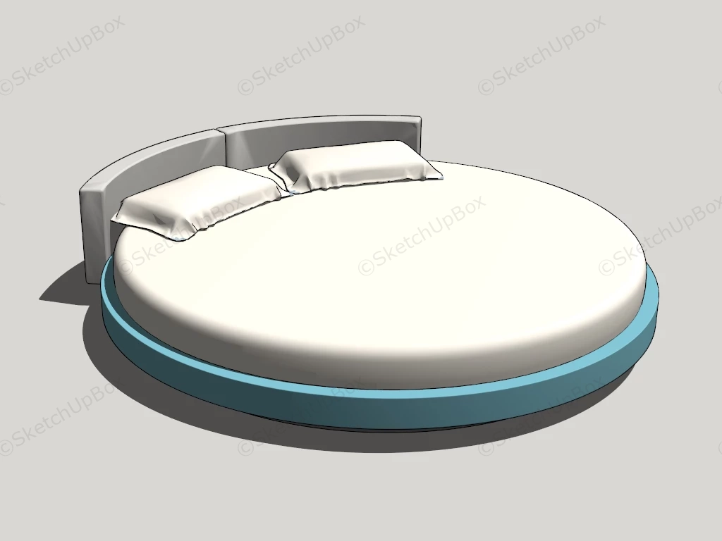 Round Platform Bed sketchup model preview - SketchupBox