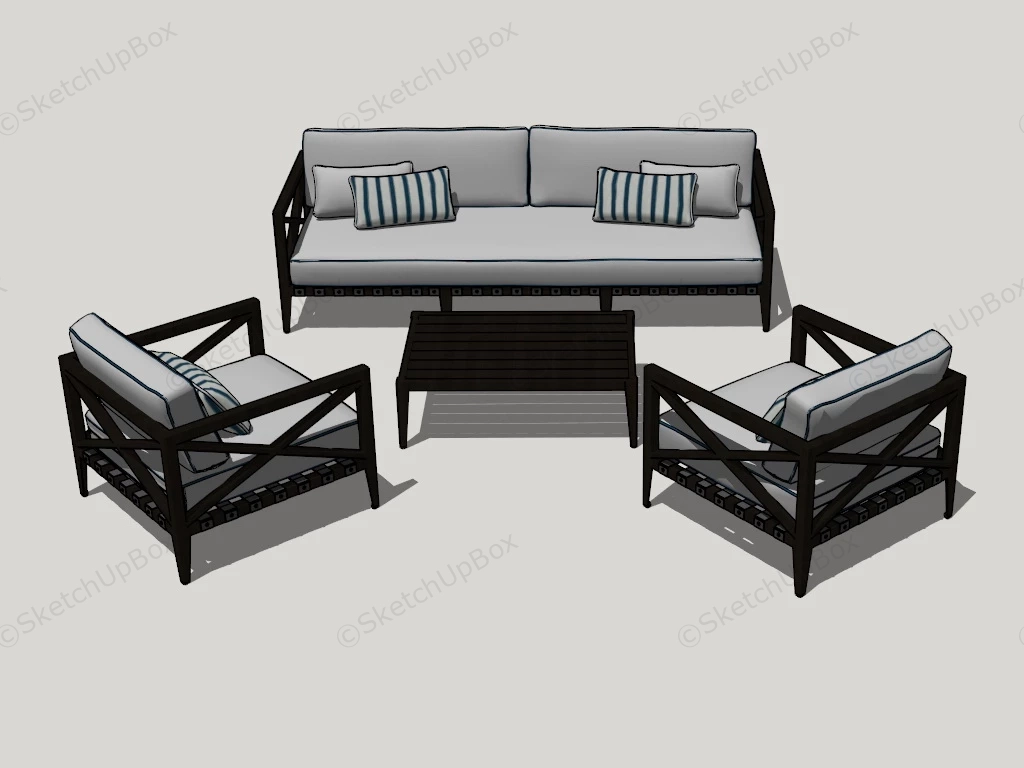 Industrial Style Sofa Set sketchup model preview - SketchupBox