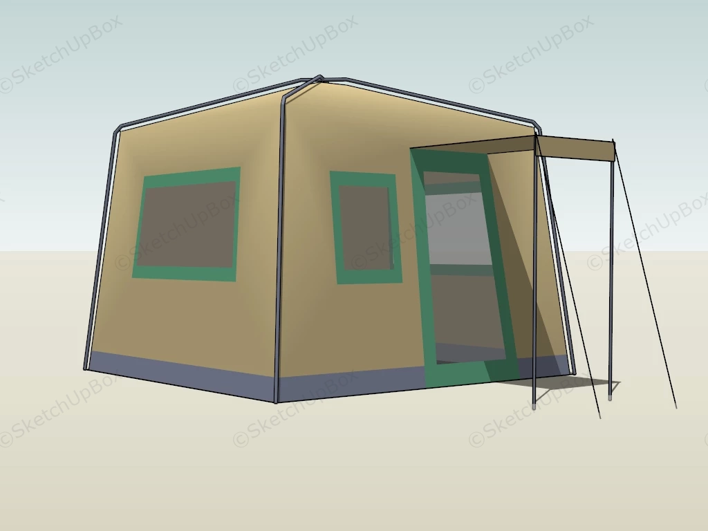 Family Camping Tent sketchup model preview - SketchupBox