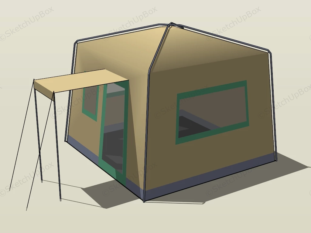 Family Camping Tent sketchup model preview - SketchupBox