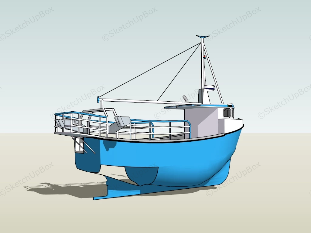 Commercial Fishing Vessel sketchup model preview - SketchupBox