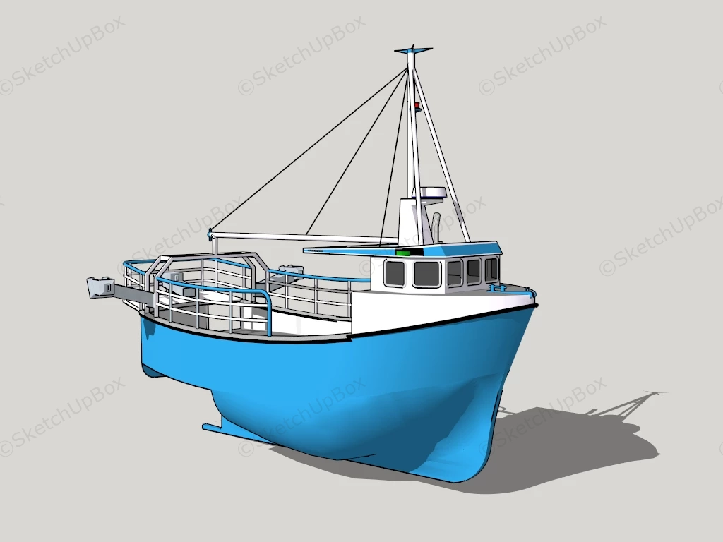 Commercial Fishing Vessel sketchup model preview - SketchupBox