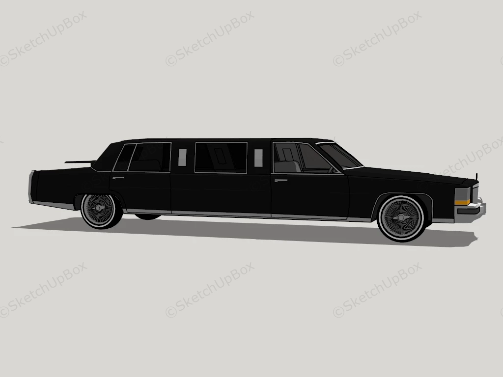 Cadillac Fleetwood Limousine sketchup model preview - SketchupBox