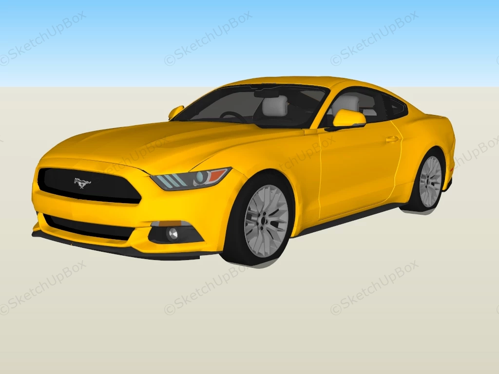 Ford Mustang S550 sketchup model preview - SketchupBox