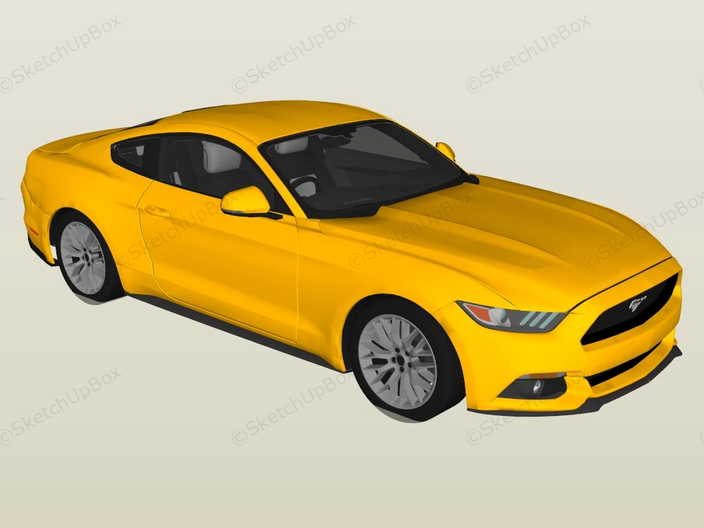 Ford Mustang S550 sketchup model preview - SketchupBox