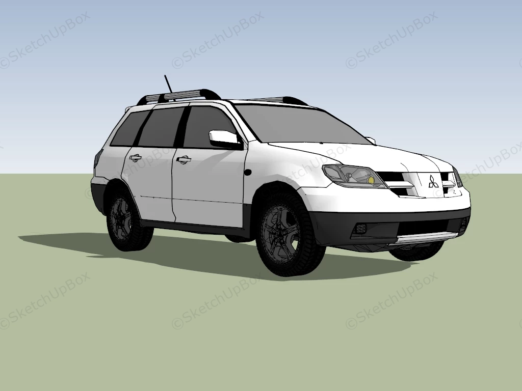 2005 Mitsubishi Outlander sketchup model preview - SketchupBox