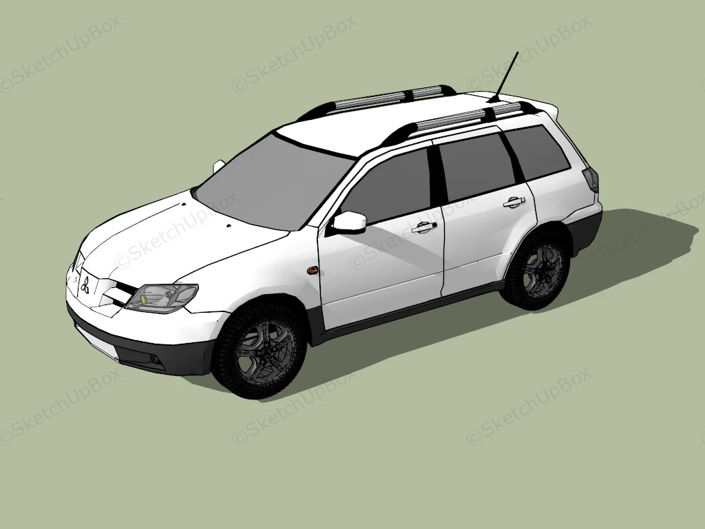 2005 Mitsubishi Outlander sketchup model preview - SketchupBox