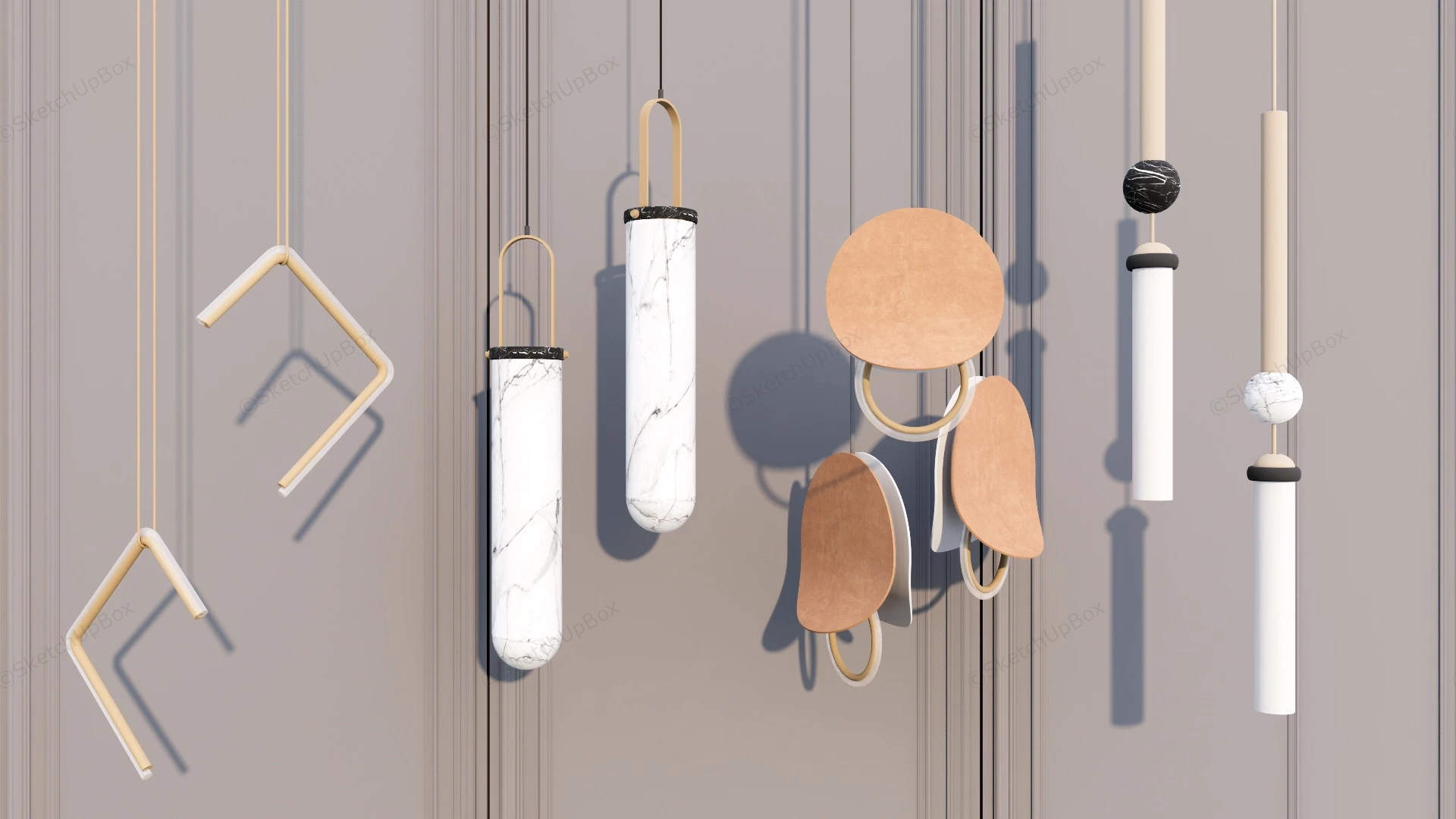 Unique Pendant Lights sketchup model preview - SketchupBox