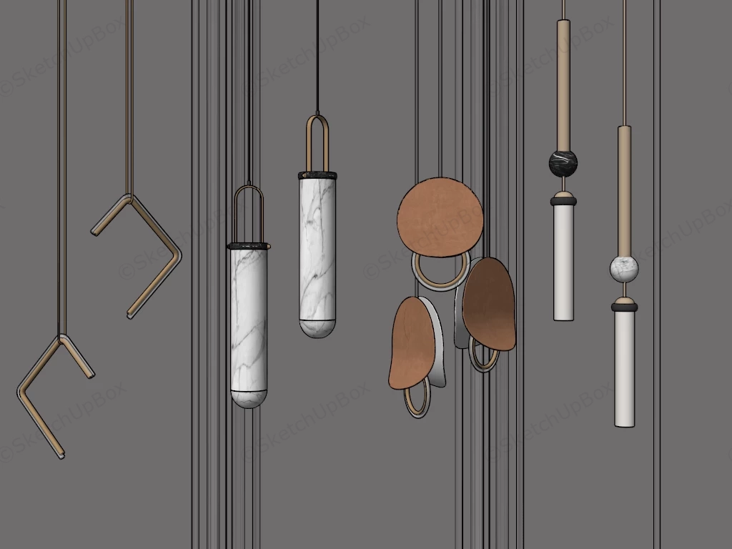 Unique Pendant Lights sketchup model preview - SketchupBox