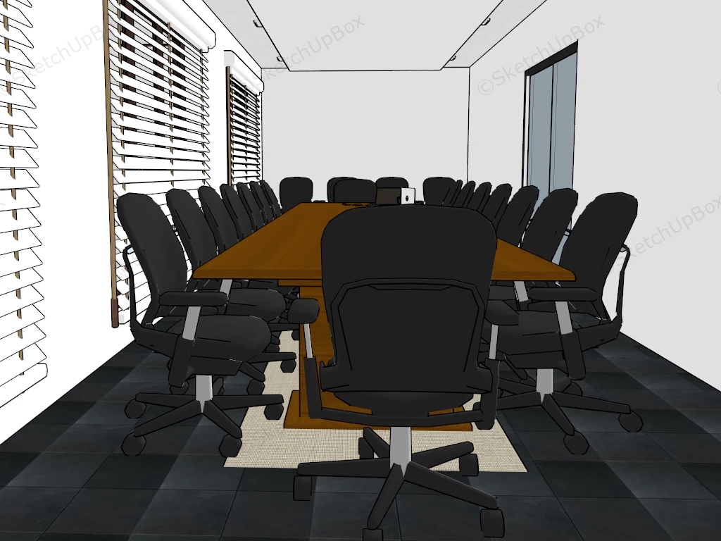 Office Meeting Room sketchup model preview - SketchupBox