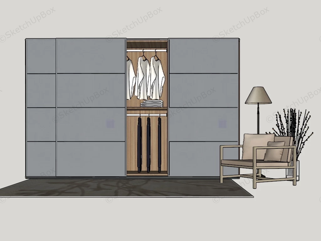 Simple Closet Design sketchup model preview - SketchupBox