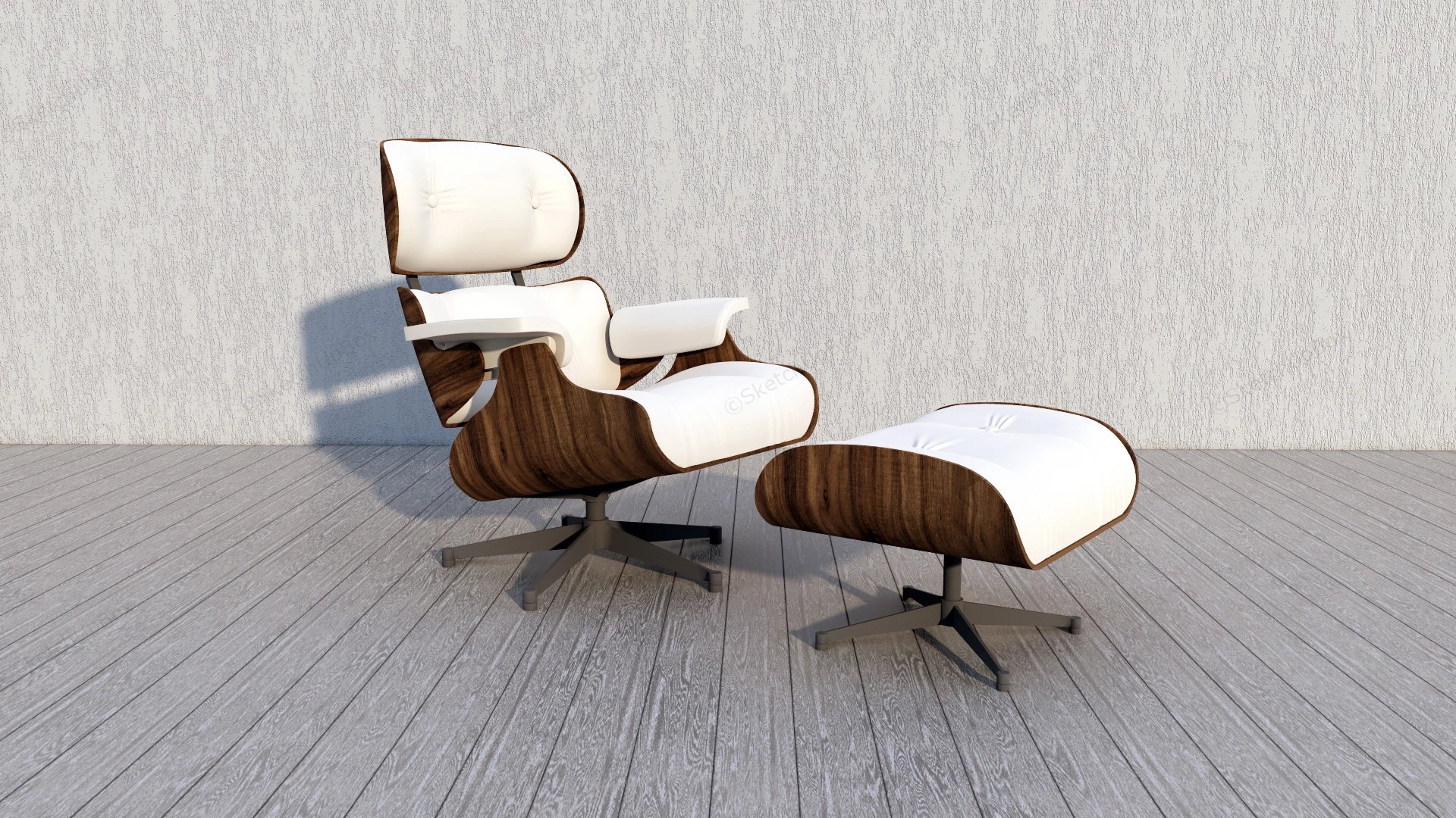 Eames Chair And Ottoman sketchup model preview - SketchupBox