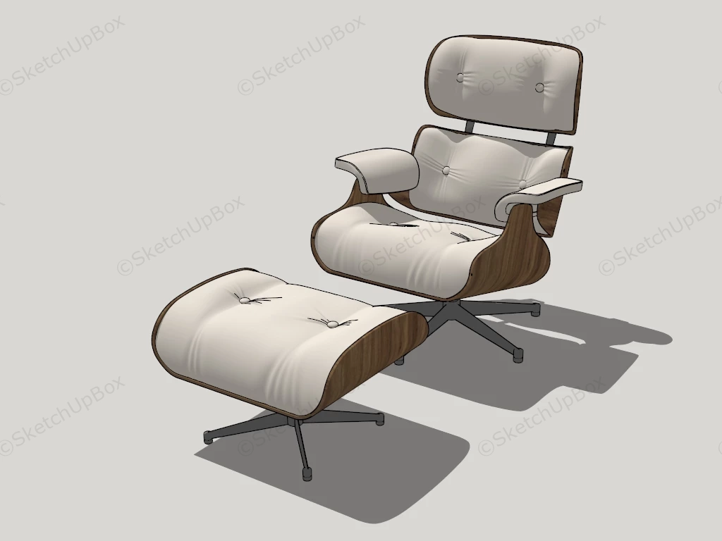 Eames Chair And Ottoman sketchup model preview - SketchupBox