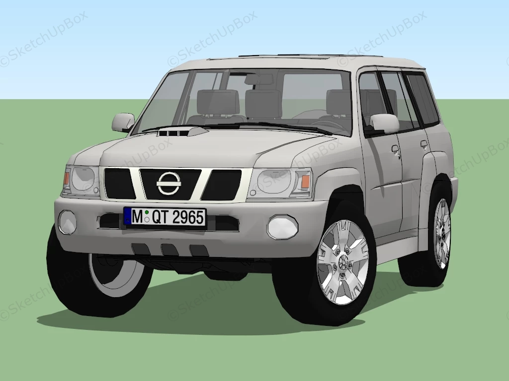 Nissan Patrol Wagon sketchup model preview - SketchupBox