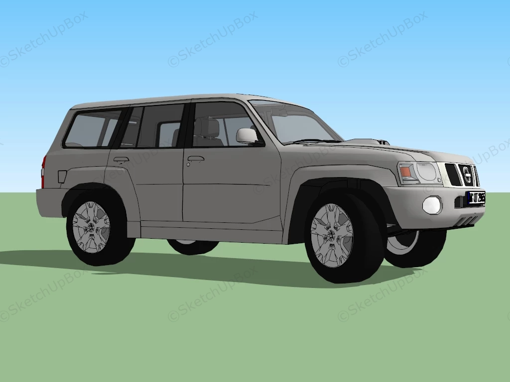 Nissan Patrol Wagon sketchup model preview - SketchupBox