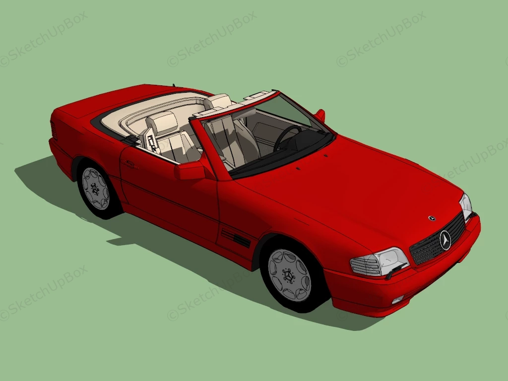 Mercedes Benz SL550 Convertible sketchup model preview - SketchupBox