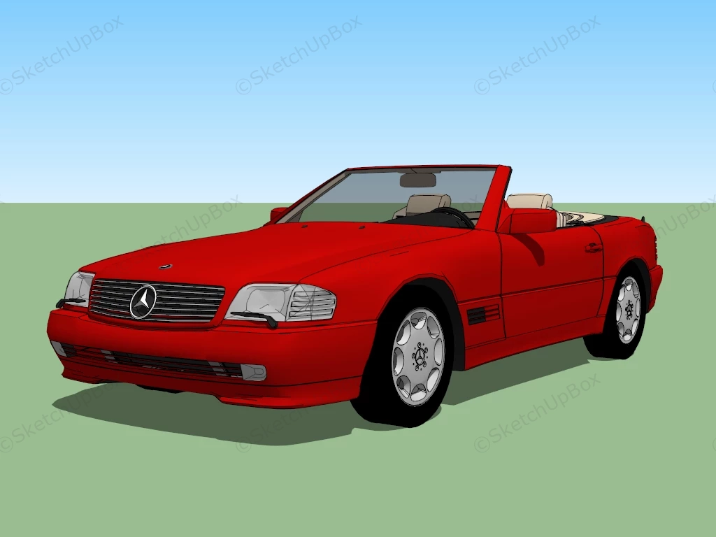 Mercedes Benz SL550 Convertible sketchup model preview - SketchupBox