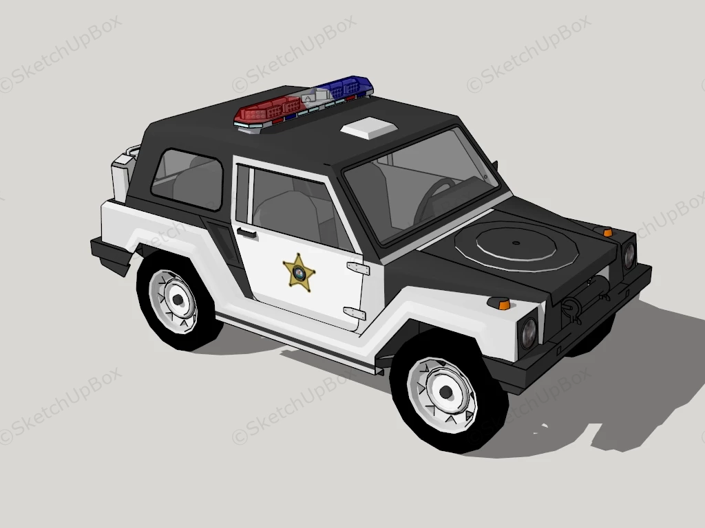 Police Car SUV sketchup model preview - SketchupBox