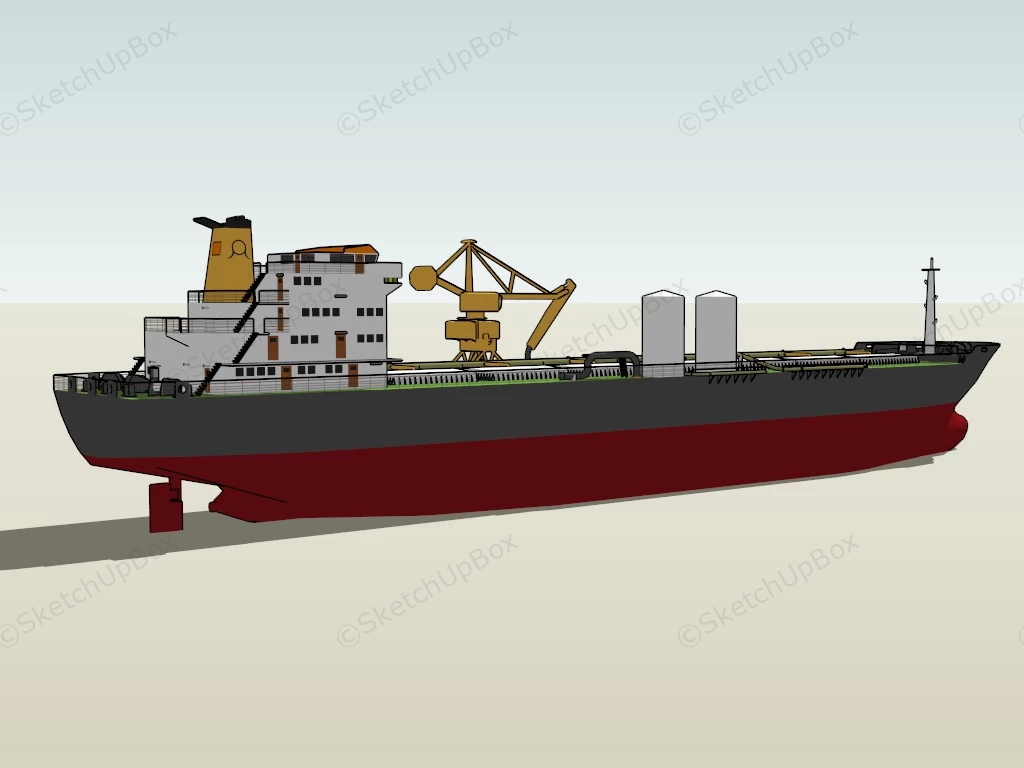 Oil Tank Ship sketchup model preview - SketchupBox