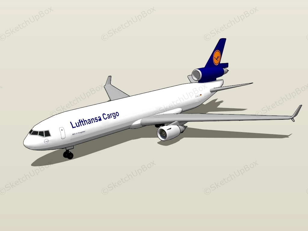 Lufthansa Cargo Aircraft sketchup model preview - SketchupBox