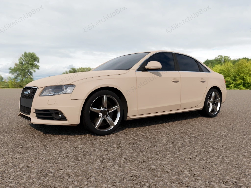 2009 Audi A4 Sedan sketchup model preview - SketchupBox