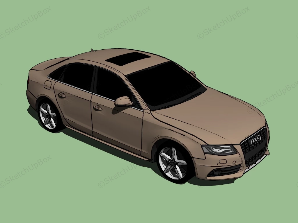 2009 Audi A4 Sedan sketchup model preview - SketchupBox