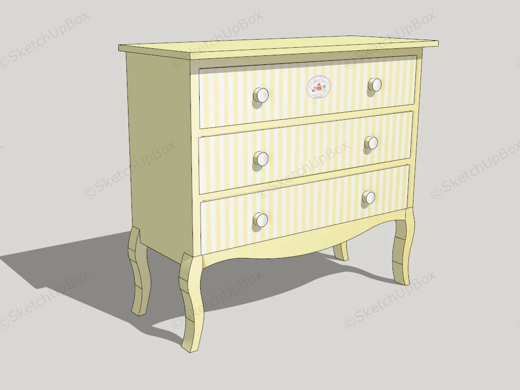 Kids Room Dresser sketchup model preview - SketchupBox